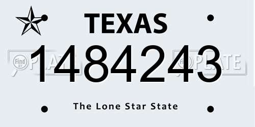 1484243 Texas License Plate