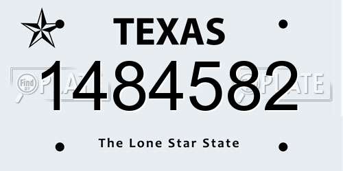 1484582 Texas License Plate