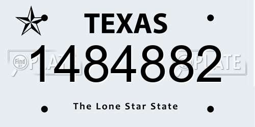 1484882 Texas License Plate