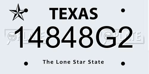 14848G2 Texas License Plate