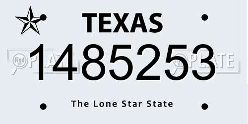 1485253 Texas License Plate