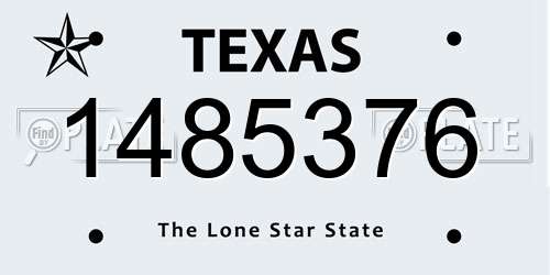 1485376 Texas License Plate