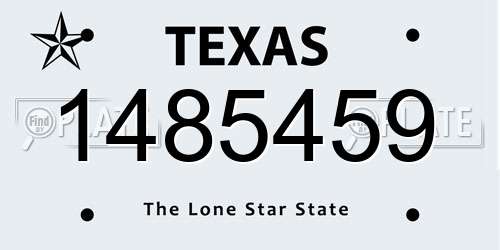1485459 Texas License Plate