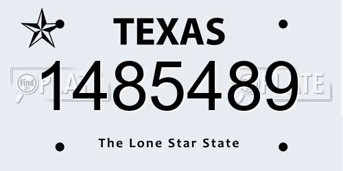 1485489 Texas License Plate