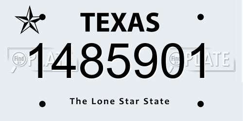 1485901 Texas License Plate