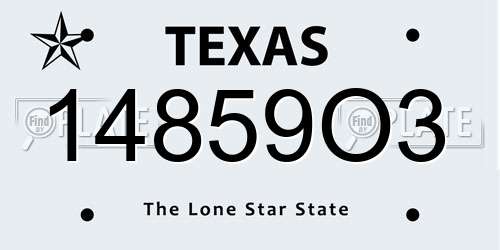 14859O3 Texas License Plate