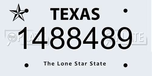 1488489 Texas License Plate