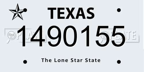1490155 Texas License Plate