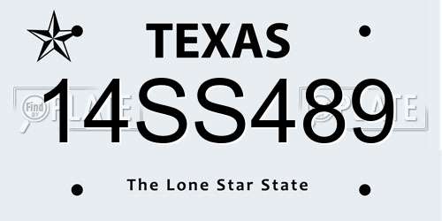 14SS489 Texas License Plate
