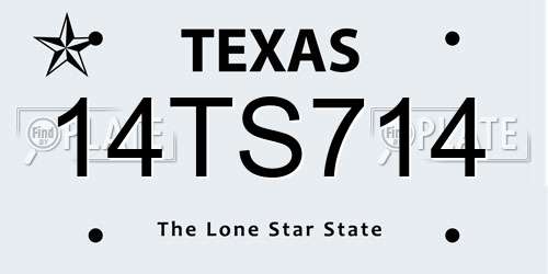 14TS714 Texas License Plate