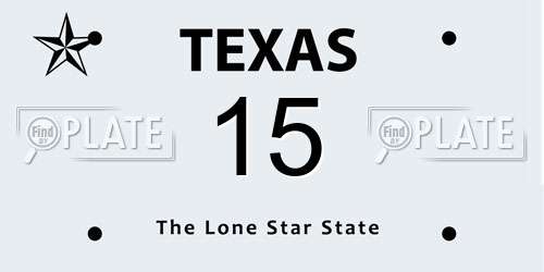 15 Texas License Plate