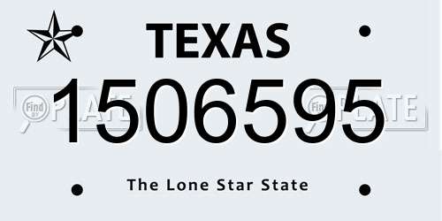 1506595 Texas License Plate