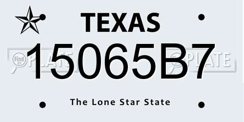 15065B7 Texas License Plate