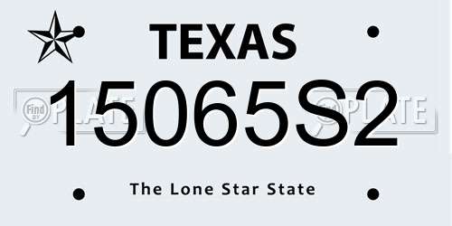 15065S2 Texas License Plate