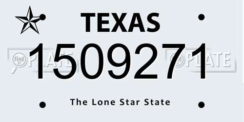 1509271 Texas License Plate