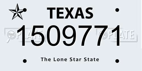 1509771 Texas License Plate