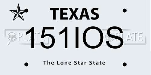 151IOS Texas License Plate