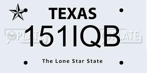 151IQB Texas License Plate