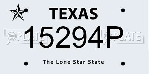 15294P Texas License Plate