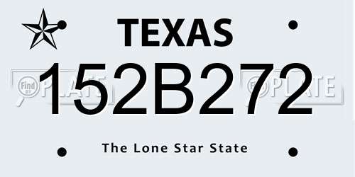 152B272 Texas License Plate