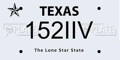 152IIV Texas License Plate