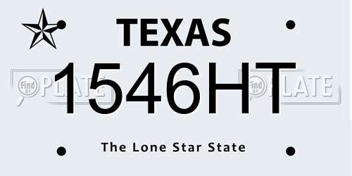 1546HT Texas License Plate