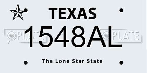 1548AL Texas License Plate