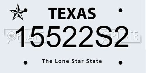 15522S2 Texas License Plate