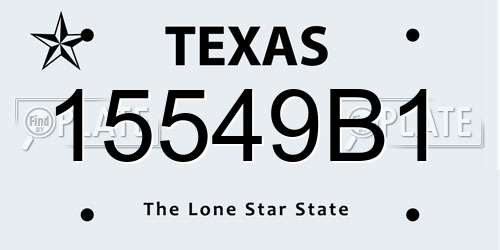 15549B1 Texas License Plate