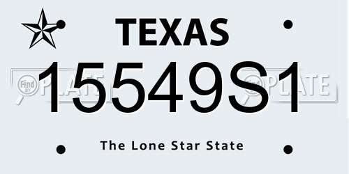 15549S1 Texas License Plate