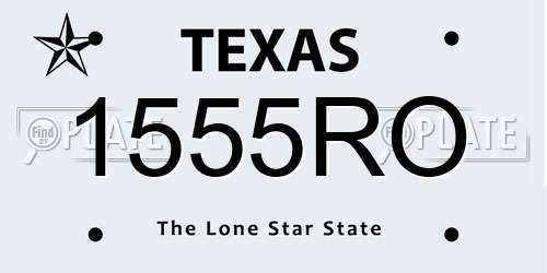1555RO Texas License Plate
