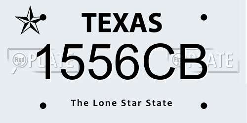 1556CB Texas License Plate