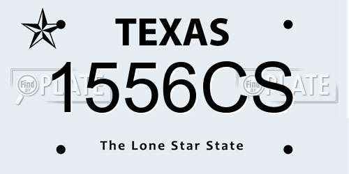 1556CS Texas License Plate