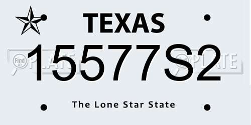 15577S2 Texas License Plate