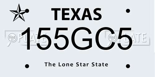 155GC5 Texas License Plate