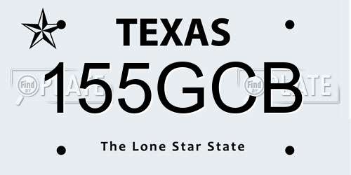 155GCB Texas License Plate