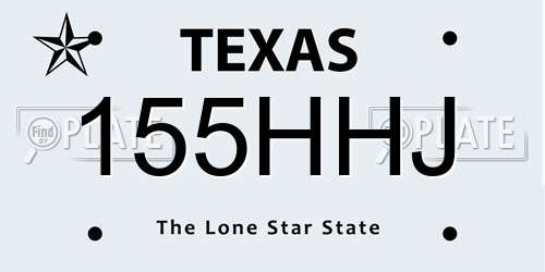 155HHJ Texas License Plate