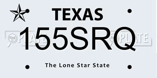 155SRQ Texas License Plate