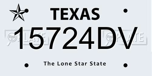 15724DV Texas License Plate