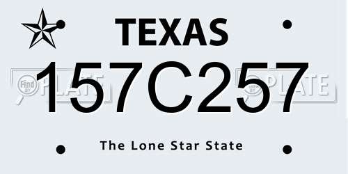157C257 Texas License Plate