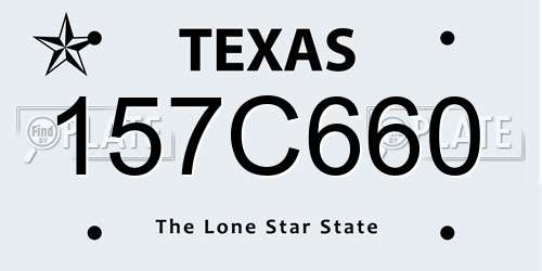157C660 Texas License Plate