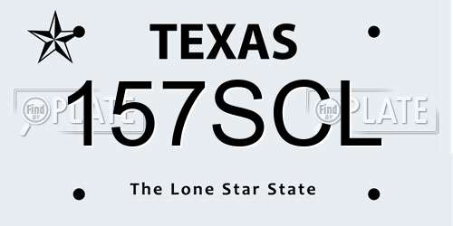 157SCL Texas License Plate