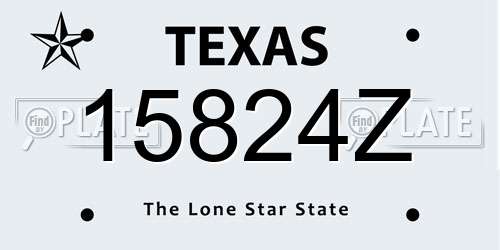 15824Z Texas License Plate
