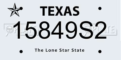 15849S2 Texas License Plate