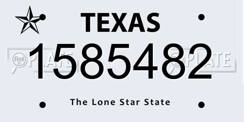 1585482 Texas License Plate