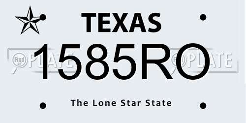 1585RO Texas License Plate