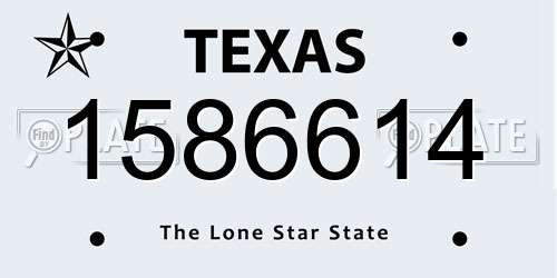 1586614 Texas License Plate