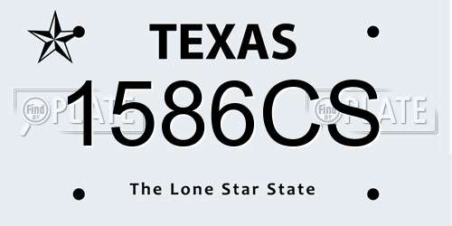 1586CS Texas License Plate