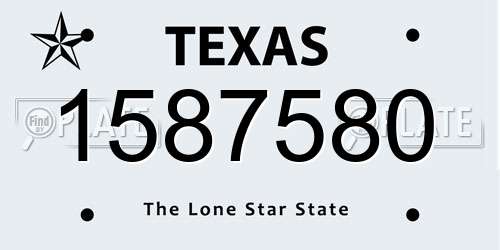 1587580 Texas License Plate