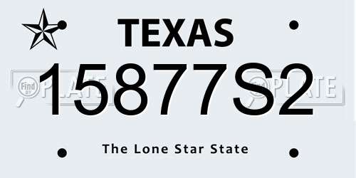 15877S2 Texas License Plate